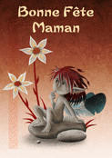 Maman, une f&eacute;e parmi les fleurs